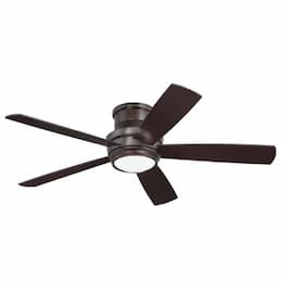 52-in 79W Tempo Hugger Ceiling Fan w/ Bulb, 3-Speed, 5-Blade, Bronze