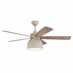 52-in 32W Ventura Ceiling Fan w/ Bulb, 6-Speed, 5-Blade, Cottage White