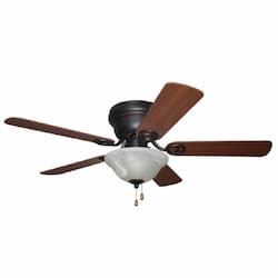 42-in 44W Wyman Ceiling Fan w/ Bulb, 3-Speed, 5-Blade, Oiled Bronze