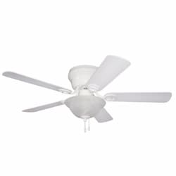 42-in 44W Wyman Ceiling Fan w/ Bulb, 3-Speed, 5-Blade, White