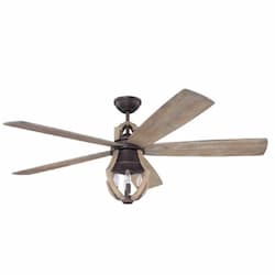 56-in 32W Winton Ceiling Fan w/ Bulbs, 6-Speed, 5-Blade, Aged Bronze