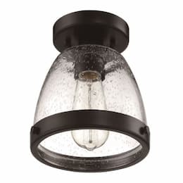 Lodie Flush Mount Fixture w/o Bulb, E26, Flat Black