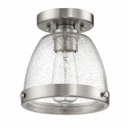 9.5-in Lodie Flush Mount Fixture w/o Bulb, E26, Brushed Nickel