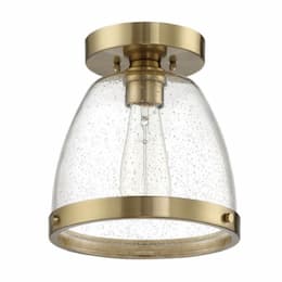 9.5-in Lodie Flush Mount Fixture w/o Bulb, E26, Satin Brass