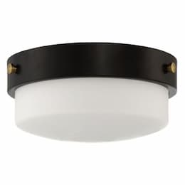 Oak Street Flush Mount Fixture w/o Bulb, 2 Light, E26, Flat Black