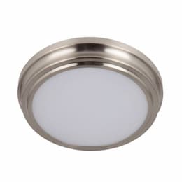 9-in 12W LED X66 Flush Mount, Dim, 600 lm, 90 CRI, 3000K, Nickel