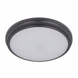 11-in 18W LED X66 Flush Mount, Dim, 900lm, 90 CRI, 3000K, Oiled Bronze