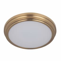 13-in 22W LED X66 Flush Mount, Dim, 1050 lm, 90 CRI, 3000K, Brass