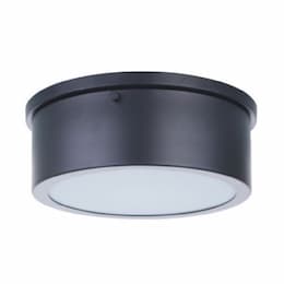 9-in 10W LED Fenn Flush Mount, Dim, 468 lm, 90 CRI, 3000K, Flat Black