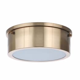 9-in 10W LED Fenn Flush Mount, Dim, 468 lm, 90 CRI, 3000K, Brass