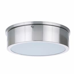 11-in 15W LED Fenn Flush Mount, Dim, 870 lm, 90 CRI, 3000K, Nickel