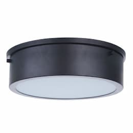 11-in 15W LED Fenn Flush Mount, Dim, 870 lm, 90 CRI, 3000K, Flat Black