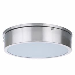 13-in 20W LED Fenn Flush Mount, Dim, 1076 lm, 90 CRI, 3000K, Nickel