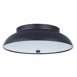 13-in 20W LED Soul Flush Mount, Dim, 1100lm, 90 CRI, 3000K, Flat Black