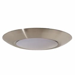 4-in 10W LED Slim Line Flush Mount, Dim, 660 lm, 3000K, Brushed Nickel