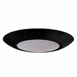 4-in 10W LED Slim Line Flush Mount, Dim, 660 lm, 3000K, Flat Black