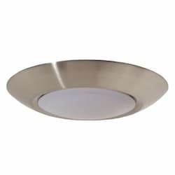 6-in 15W LED Slim Line Flush Mount, Dim, 900 lm, 3000K, Brushed Nickel