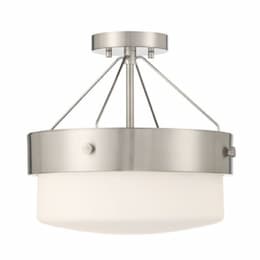 Oak Street Convertible Semi Flush Mount w/o Bulb, E26, Polished Nickel