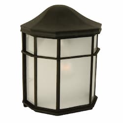 Small Contractor Outdoor Wall Sconce w/o Bulb, E26, Textured Black