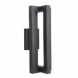 47W LED Kai Outdoor Lantern Wall Sconce, Dim, 3000K, Textured Black