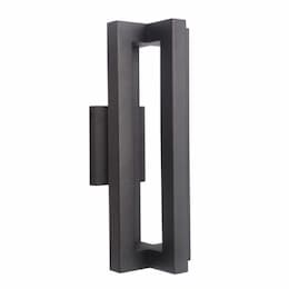 47W LED Kai Outdoor Lantern Wall Sconce, Dim, 3000K, Textured Black