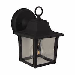 Coach Small Outdoor Wall Sconce w/o Bulb, E26, Textured Black