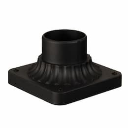 Decorative Post Adapter Base for 3-in Post Tops, Textured Black