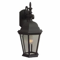 Medium Straight Glass Outdoor Wall Sconce w/o Bulb, Textured Black