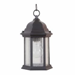 Hex Style Cast Pendant Fixture w/o Bulb, E26, Textured Black