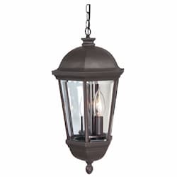 Britannia Outdoor Pendant Light w/o Bulb, 3 Light, E12, Oiled Bronze