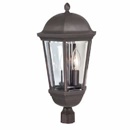 Britannia Outdoor Post Mount w/o Bulb, 3 Light, E12, Oiled Bronze