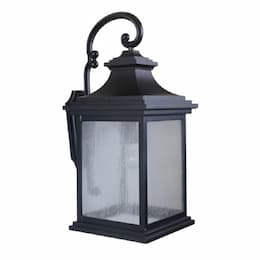 Large Gentry Outdoor Wall Sconce w/o Bulb, 1 Light, E26, Midnight