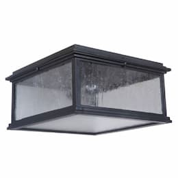 Gentry Outdoor Flush Mount w/o Bulb, 1 Light, E26, Midnight