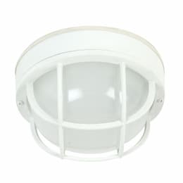 Oval and Round Bulkhead Flush Mount w/o Bulb, E26, Textured White