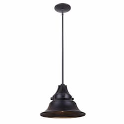 Union Pendant Light Fixure w/o Bulb, 1 Light, E26, Midnight