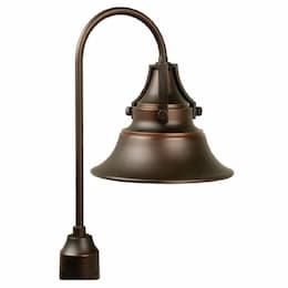 Union Post Mount Fixture w/o Bulb, 1 Light, E26, Oiled Bronze