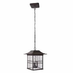 Dorset Outdoor Pendant Light w/o Bulb, 3 Light, E12, Aged Bronze