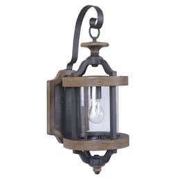 Medium Ashwood Outdoor Wall Sconce w/o Bulb, Black/Whiskey Barrel