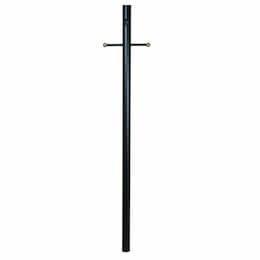84-in Smooth Direct Burial Post w/ Photocell & Outlet, Textured Black