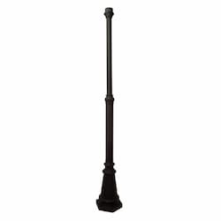 80-in Pad Mount Post for Post Mounts, Textured Black