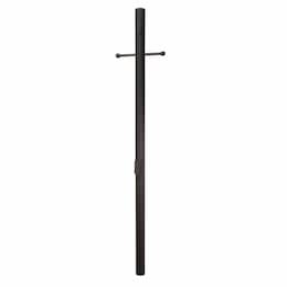 84-in Fluted Direct Burial Post w/ Photocell, Textured Black