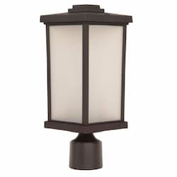 Resilience Outdoor Post Mount Fixture w/o Bulb, E26, Bronze/Frosted