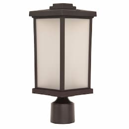 Resilience Outdoor Post Mount Fixture w/o Bulb, E26, Bronze/Clear