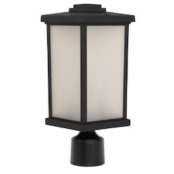 Resilience Outdoor Post Mount Fixture w/o Bulb, E26, Black/Frosted