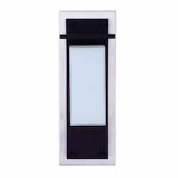 10W LED Heights Outdoor Wall Sconce, Dim, 500lm, 3000K, Midnight/Steel