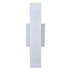 20W LED Small Rens Outdoor Wall Sconce, Dim, 3000K, Brushed Aluminum