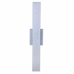 40W LED Rens Outdoor Wall Sconce, Dim, 2000lm, 3000K, Brushed Aluminum