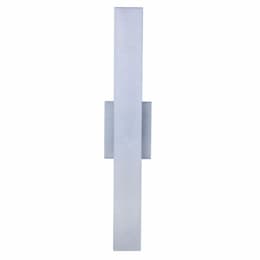 40W LED Rens Outdoor Wall Sconce, Dim, 2000lm, 3000K, Brushed Aluminum