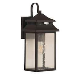 Crossbend Outdoor Lantern Wall Sconce w/o Bulb, E26, Dark Bronze