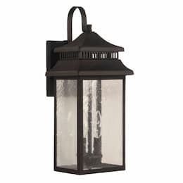 Crossbend Outdoor Lantern Wall Sconce w/o Bulbs, E12, Dark Bronze